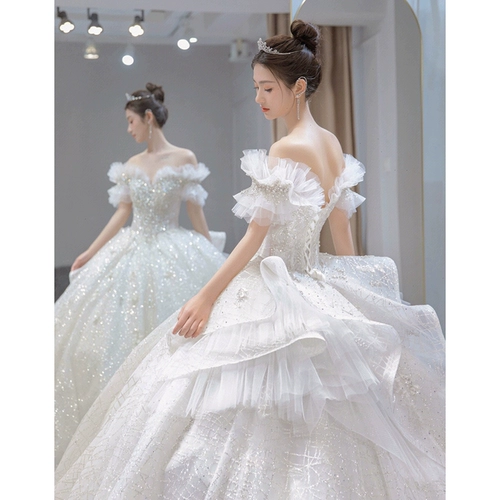 Свадебное платье для беременных, открытые плечи, большой размер, подходит для подростков, кружевное платье