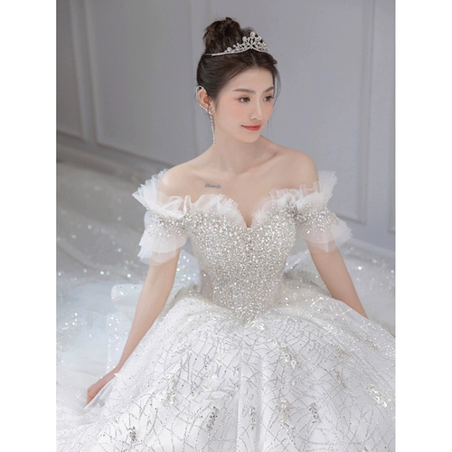 Свадебное платье для беременных, открытые плечи, большой размер, подходит для подростков, кружевное платье