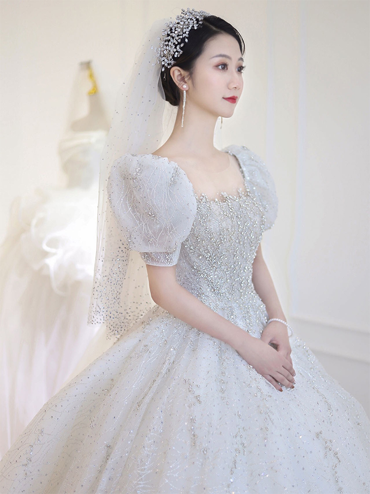 Wedding dress for pregnant, advanced evening dress, french style, plus size, suitable for teen, high-end, lace dress Wedding dress for pregnant, advanced evening dress, french style, plus size, suitable for teen, high-end, lace dress