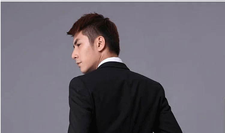 Bộ đồ vest nam tự trồng miễn phí khóa đôi nóng mở đôi kinh doanh chuyên nghiệp để làm việc phù hợp với chú rể áo thun nam
