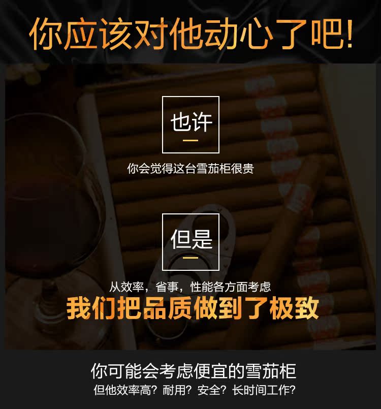 thùng đựng rượu Bồ Đào Nha Yue 54X thông minh nhiệt độ và độ ẩm không khí tủ xì gà nhà rượu làm mát nhiệt tủ rượu tủ gỗ rắn tủ ẩm - Tủ rượu vang giá đỡ rượu vang