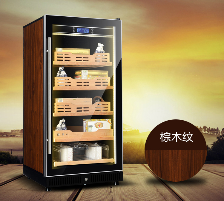 tủ rượu phòng khách đẹp Bồ Đào Nha Yue 80X3 nhiệt độ và độ ẩm không đổi tủ xì gà gỗ cedar gỗ hộ gia đình rượu làm mát nhiệt tủ rượu tủ trà tủ ẩm - Tủ rượu vang tủ rượu vang hafele