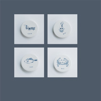 Currently sold out JFdesign original Xiangshan seafood ceramic refrigerator stickers ins hand painted Pat creative gifts