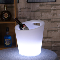 Bar LED Luminous Ice Bucket KTV Superior Light Lavish Double Plastic Beer Wine Champagne Red Wine Barrel High Face Value