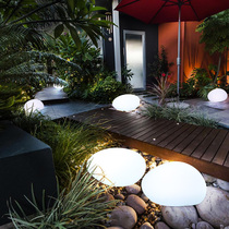 LED Luminous Stone Lamp Solar solar Courtyard Inserted Grass Terrace Lamp outdoor waterproof simulation cobblestones