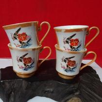 Old teacup 4 co-sale Cultural Revolution Tangshan porcelain on the eyebrow tea bowl teapot with nostalgic ornaments movie props