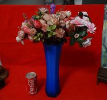 Blue Vase plugged in the 80s blue glass vase hexagon bottle of nostalgia collection of movie props decoration physical photos