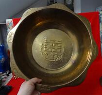 Jiubao basin wedding celebration of copper basin hundred years good festival of folk collection film and television props used photography