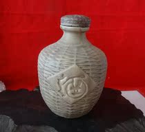 Bottle collection of bamboo basket shapes special singular art bottle ceramic bottle