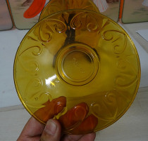 Old glazed disc Cultural Revolution Amber Tea Color Coffee Cup Trays Pendulum Pieces Folk Nostalgia Collection Movie Props Physical Photos