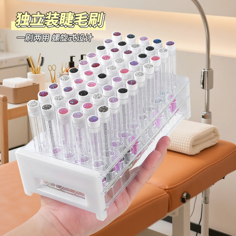 Diamond Eyelash Brush, Disposable Ultra-Fine Eyebrow Comb, Special for Eyelash Extensions, Portable Spiral Rod Makeup Brush, Individually Packaged