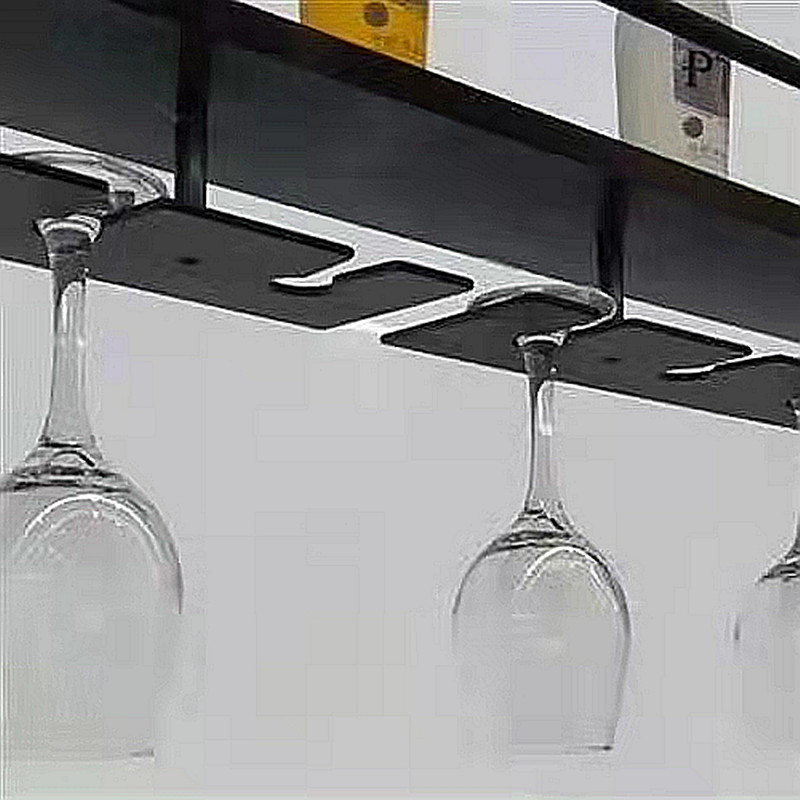 Aluminum Alloy High Foot Cup Rack Aluminum Combined Red Wine Glass Hoisting Cup Red Wine Cup Depository Deck Shelf Custom Hoisting Wine Goblet Shelf