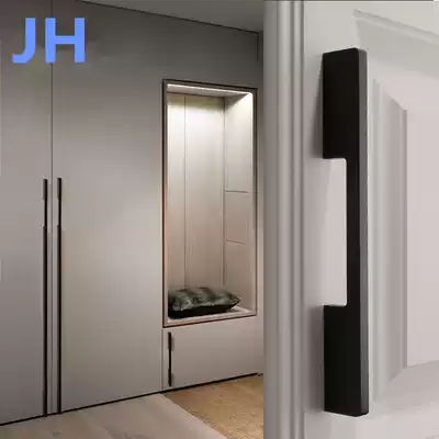 American handle 1 meter super long dumb black aluminum handle modern simple wardrobe door long handle overall cabinet drawer handle