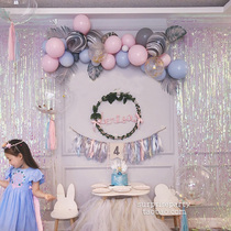 Tender pink girl baby birthday arrangement family balloon party dress up custom goddess