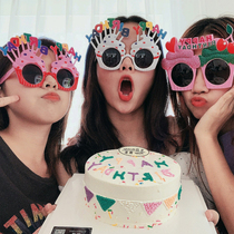 Little red book with childrens birthday party glasses creative birthday cake glasses photo props glasses funny