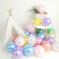 Birthday party Candy ice cream color balloon arrangement pearlescent color latex round macaron balloon 10 pack