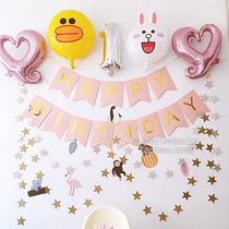 Pentagram Stars Pull Flowers Hanging Accessories Childrens Birthday Bash Birthday Party Colorful Flag Babies 100 Days to arrange Decorative Items