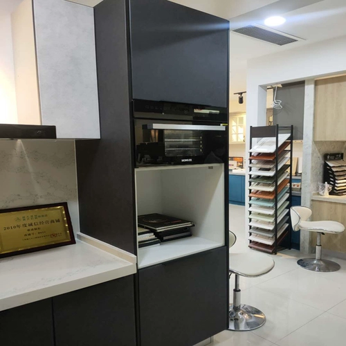 Шанхай Юдо шкаф Молан Хрустальная сталь Стальная сталь Большой торговый центр из стального мрамора серия кухонных шкафов настройка в целом