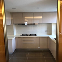 Customized cabinet door reinforced large hidden frame F-Type M-type smiley face handle new Nano explosion-proof crystal steel door panel factory direct sales