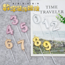 Large digital candle childrens birthday cake Valentines Day romantic confession party decoration candle plug-in