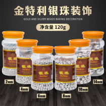 Bake decoration kintelli silver bead cake West Point decoration sugar large small silver sugar beads 120g