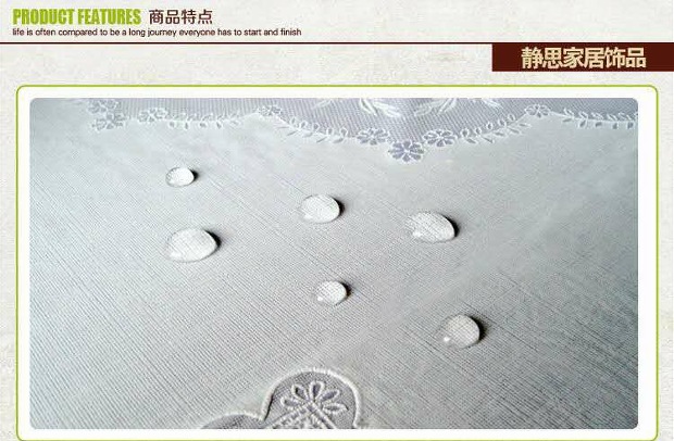 Pvc chống thấm nước và chống dầu chống cặn bàn Châu Âu bàn cà phê hình bầu dục trắng tinh nổi khăn trải bàn - Khăn trải bàn khăn trải bàn dưới kính