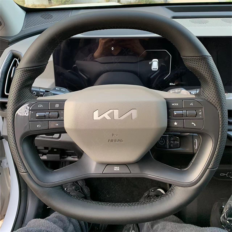24-25 Kia Ev5 Special Hand-Stitched Steering Wheel Cover, Seltos New Carnival Sonet Full-Cover Steering Wheel Modification