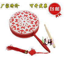 Promotion 20CM wooden fan drum kindergarten dance childlike innocence drum rhyme Taiping drum hot bar drum advertising fan