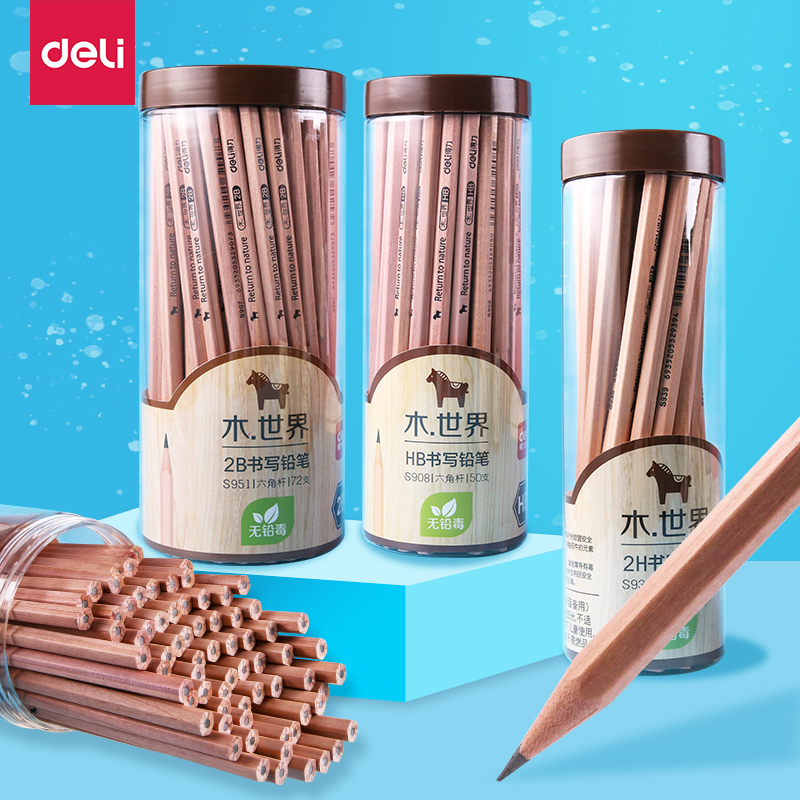 Able Pencil Hb Hex 2h Pencil Elementary School Students Examination 2b Pencil Bucket Loading Triangle Rod Children Atom Pen Wholesale
