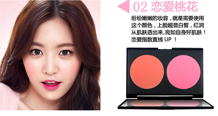 Studio trang điểm đặc biệt má hồng rouge sửa chữa làm sáng da mặt tự nhiên phấn trang điểm nude cao ánh sáng bóng bóng bột phấn má gogo tales