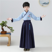 Hanfu boys spring and summer Childrens ancient clothing The countrys Lordship Lordship Gufeng young boys thin-style suit