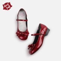 Красный низкий каблук