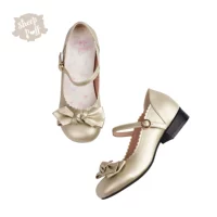 Золотая низкая каблука [Матт]