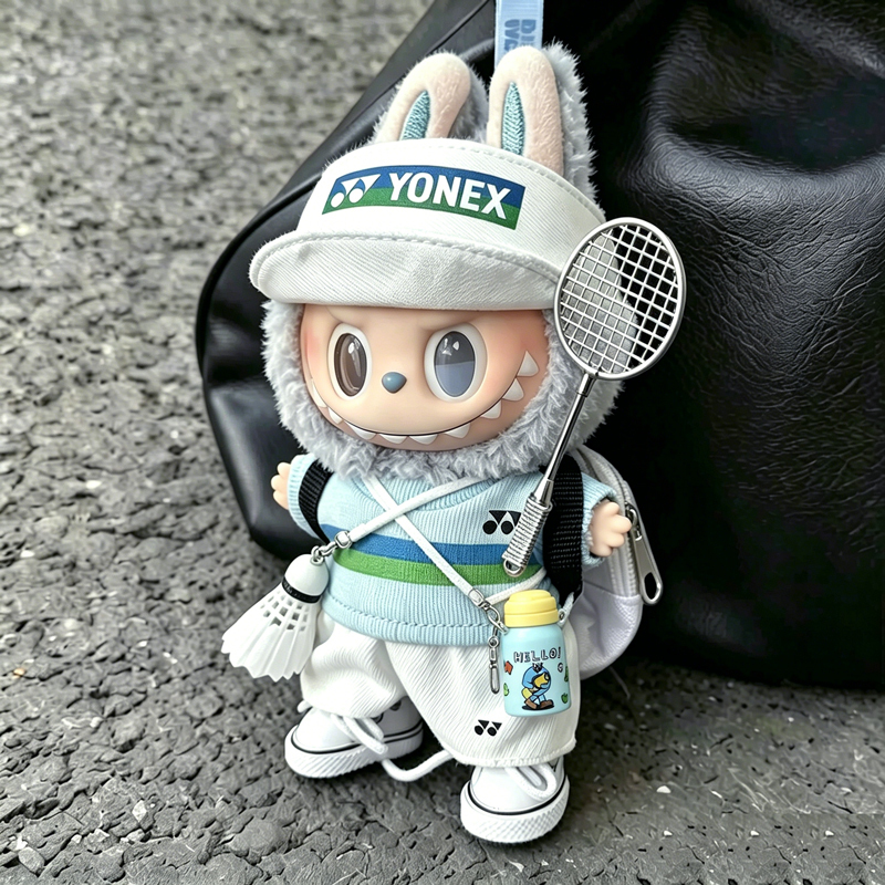 Labubu 17cm Labubu Doll Clothes Badminton Sports Yonex First, Second, and Third Generation Vinyl Pendant Clothes