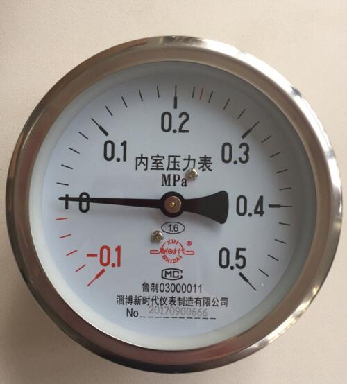 山东淄博新时代内室夹层压力表-0.1-0.5MPa 新华脉动预真空灭菌器