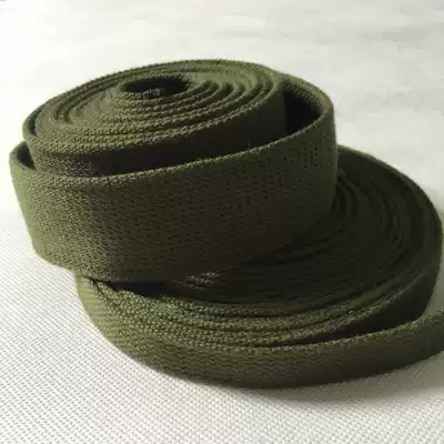 Olive green backpack rope packing belt unit military training emergency military green woven rope canvas bundle with luggage strap