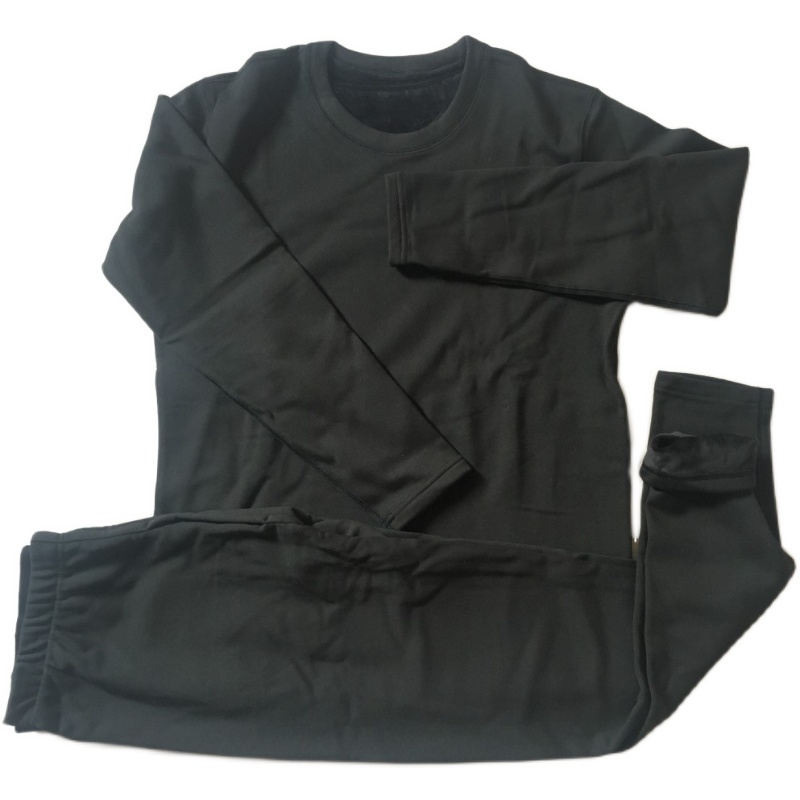 3543 Thickened Military Green Warm Inner Dress Pants Anti Cold Round Collar Olive Green Antimicrobial Pants Black Autumn Clothes Suit-Taobao