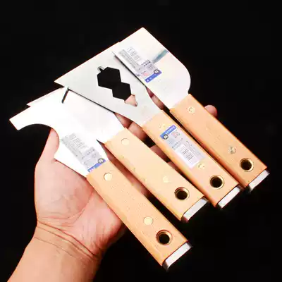 Thickened stainless steel shovel knife small scraper shovel white gray glass tile floor tile cleaning cleaning tool