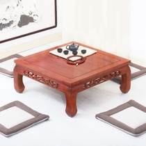 Simple modern kang table tatami tea table floating window table small coffee table table platform balcony small coffee table solid wood low square table