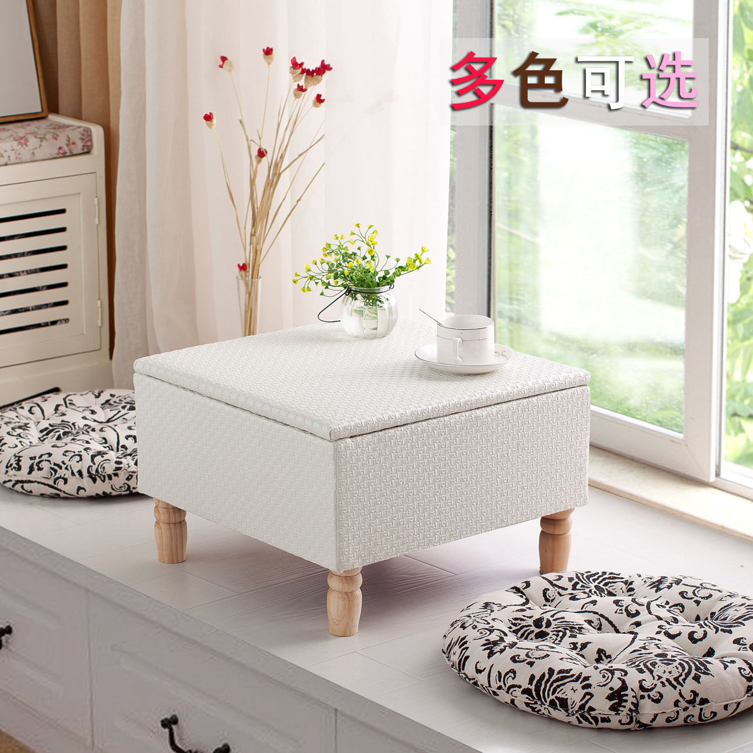 Simple Japanese solid wood small apartment low table Window sill storage low table Tatami coffee table Kang table
