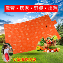 Outdoor Net red grid waterproof moisture-proof mat spring outing camping ins Wind beach tent picnic cloth portable picnic mat