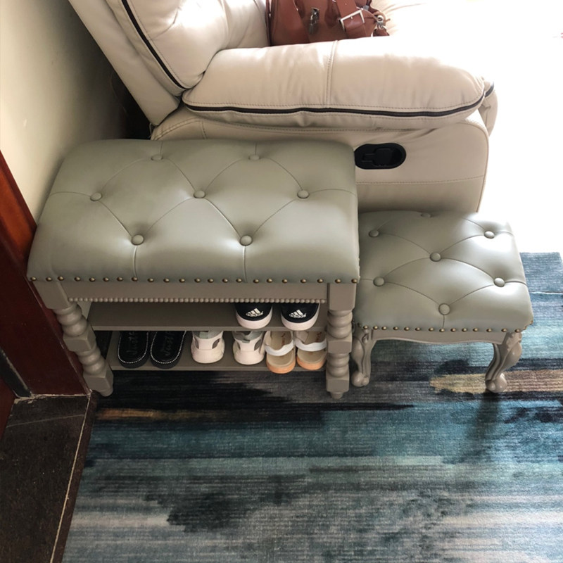 American multilayer shoe cabinet Xuanguan cabinet change of shoes stool Home Multi-functional doorway solid wood shoe rack can sit and take on the shoe stool