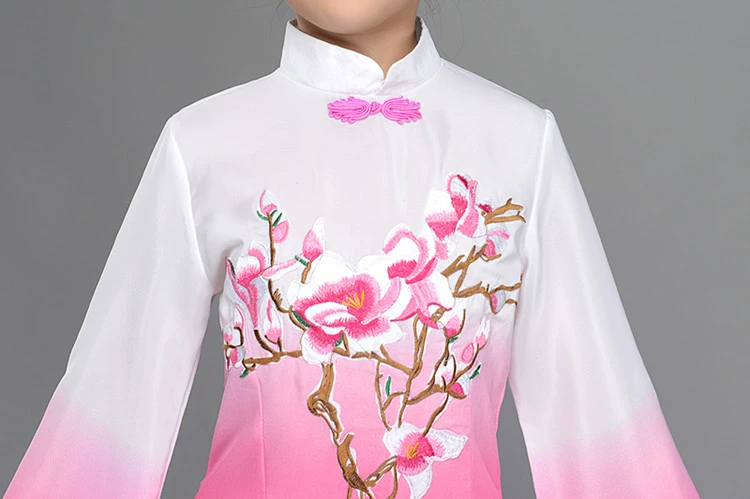 Trang phục múa cổ điển cho trẻ em Mới múa ô trẻ em Quần áo múa Yangko biểu diễn múa quần áo nữ thanh lịch quốc gia