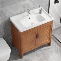 simple space aluminum bathroom cabinet small toilet washbasin cabinet combination washbasin floor sink