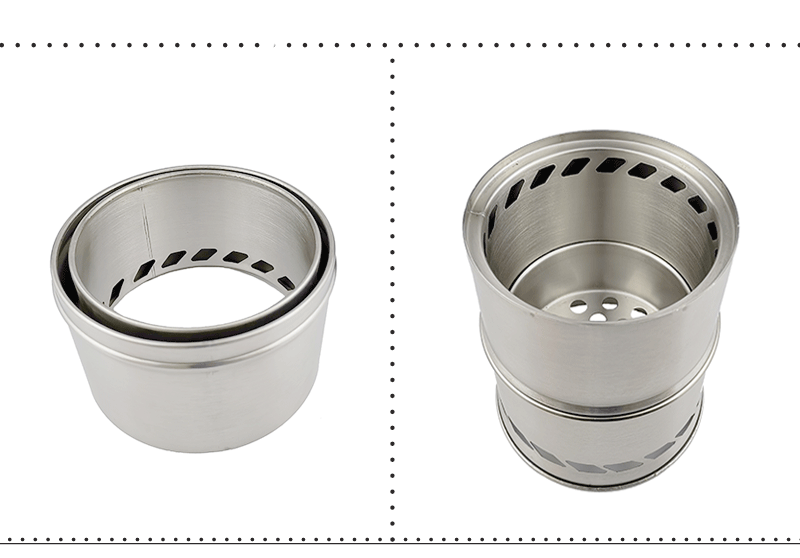 Nâng cấp bếp củi inox bếp cắm trại ngoài trời bếp gas di động gấp bếp dã ngoại - Bếp lò / bộ đồ ăn / đồ nướng dã ngoại bếp cồn du lịch