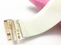 Elastic belt Womens wide belt decoration with skirt Waist seal belt Simple and versatile elastic wide down jacket dark pink