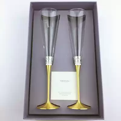 Spot Wedgwood Vera Wang Wang Weiwei bow love knot crystal champagne glass wedding ceremony