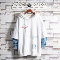 Sugar rose 21 color fake two-piece velvet sweater mens spring and autumn student trend chic Korean version of the base tide