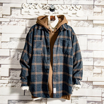 Sugar rose 21 retro plaid Japanese coat mens spring and autumn youth jacket ins trendy handsome top