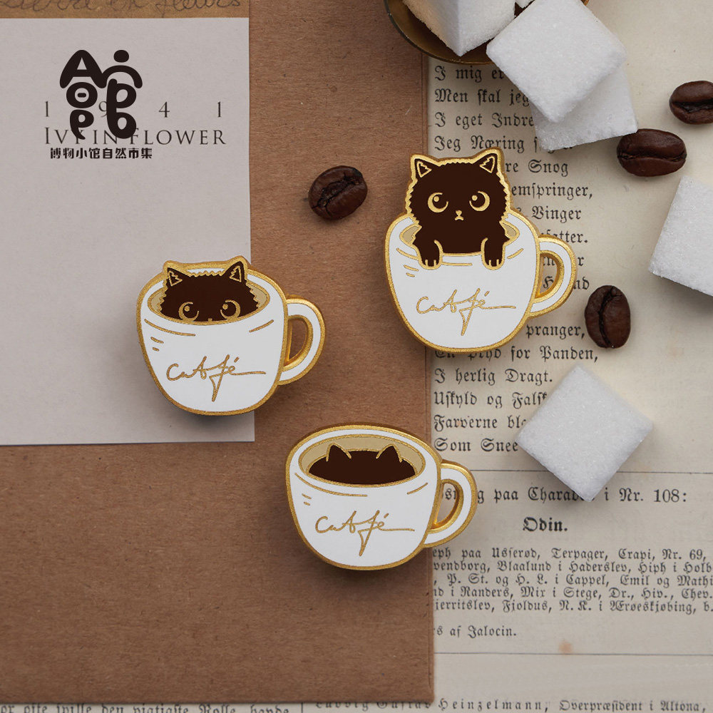 Museum ) Coffee cat cat cat cat lovely badge for boys and girls festival gift